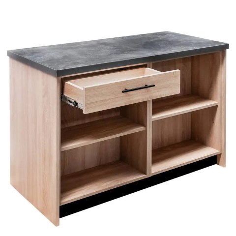 Lada Sklepowa Sprzedażowa Dąb Sonoma 1250x600x900mm | MPP000588