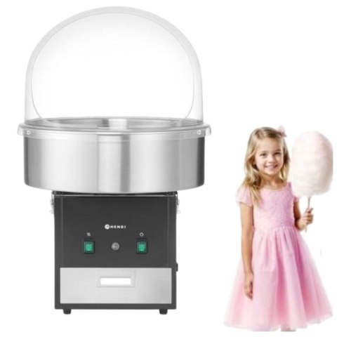Maszyna do Waty Cukrowej Czarna z Kopułą Na Festyn Profesjonalna Hendi 282816 | 282816K