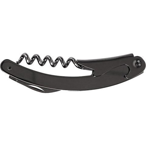 Otwieracz Korkociąg Kelnerski Czarny Zakrzywiony 3-Funkcyjny | STALGAST 472996