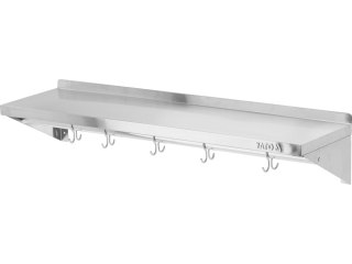 Półka Wisząca z Haczykami Pojedyncza Nierdzewna 1000x300x180mm | YATO YG-08936