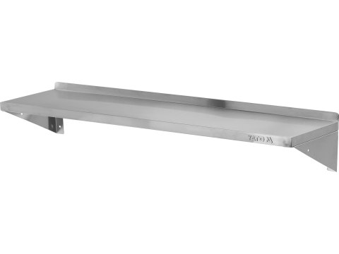 Półka Wisząca z Rantem Pojedyncza Nierdzewna 1500x300x180mm | YATO YG-08932