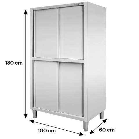 Profesjonalna Szafa Gastronomiczna Przelotowa 4-Drzwiowa 100x60x180cm | MTP001874
