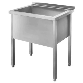 Profesjonalny Basen Zlew Gastronomiczny Jednokomorowy Nierdzewny 70x70x85 | MTP001984