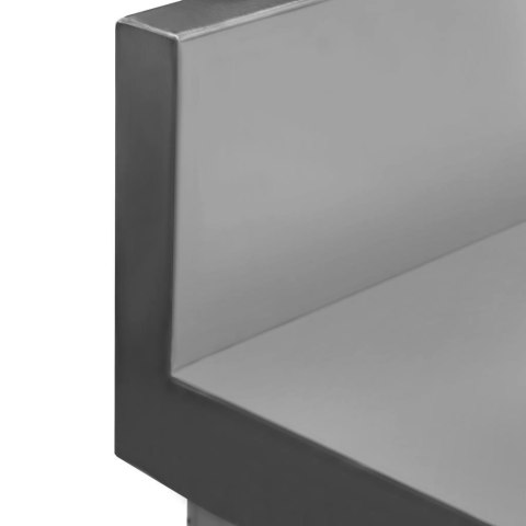 Profesjonalny Stół Gastronomiczny Narożny Szafką Nierdzewny 100x60x85 | MTP001688