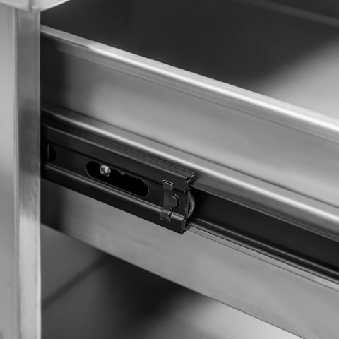 Profesjonalny Stół Gastronomiczny Nierdzewny z Blokiem Szuflad 180x70x85 | MTP001735