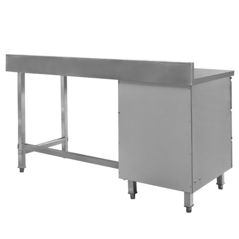 Profesjonalny Stół Gastronomiczny Nierdzewny z Blokiem Szuflad 180x70x85 | MTP001735