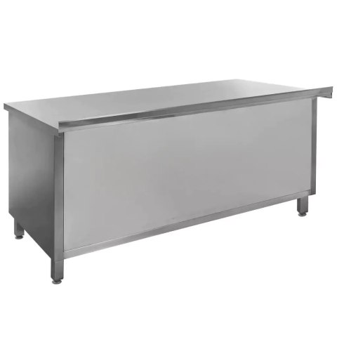 Profesjonalny Stół Gastronomiczny Nierdzewny z Szafką 180x60x85cm | MTP003213