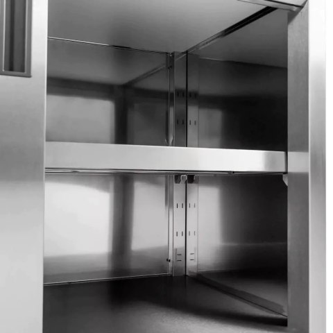 Profesjonalny Stół Gastronomiczny Nierdzewny z Szafką 180x60x85cm | MTP003213