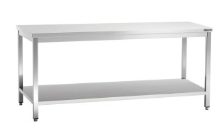 Stół Centralny z Półką Nierdzewny 2000x600x850mm | BARTSCHER 307206