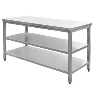 Stół Gastronomiczny Centralny z 2 Półkami 1500x600x850mm | MTP001767