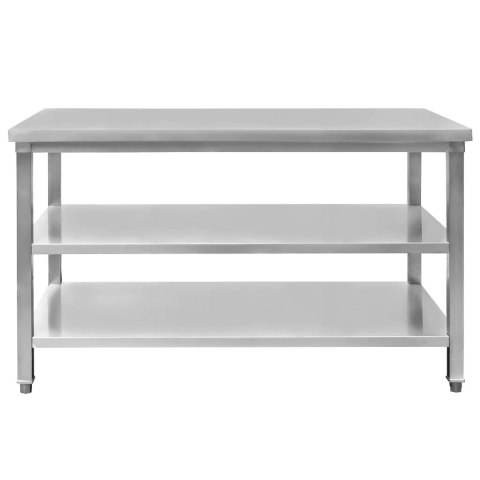 Stół Gastronomiczny Centralny z 2 Półkami 1500x700x850mm | MTP001771
