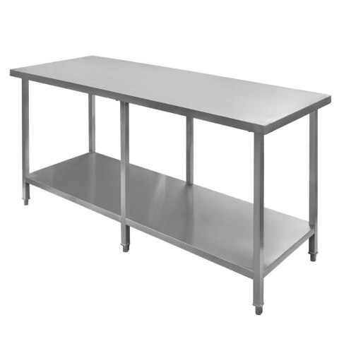 Stół Gastronomiczny Centralny z Półką i 6 Nogami 1800x700x850mm | MTP005105