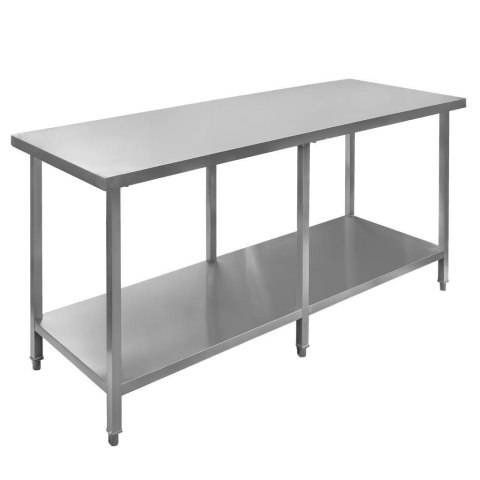 Stół Gastronomiczny Centralny z Półką i 6 Nogami 1800x700x850mm | MTP005105