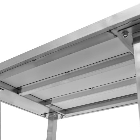 Stół Gastronomiczny Centralny z Półką i 6 Nogami 1800x700x850mm | MTP005105