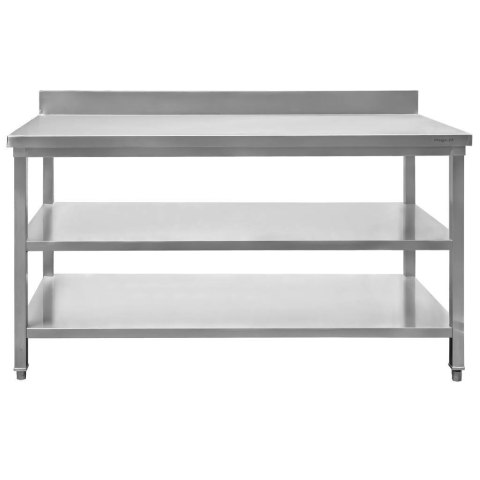 Stół Gastronomiczny Przyścienny z 2 Półkami 1500x700x850mm | MTP001759