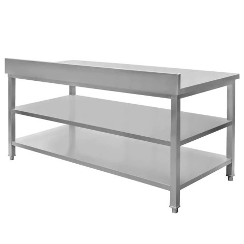 Stół Gastronomiczny Przyścienny z 2 Półkami 1800x600x850mm | MTP001764