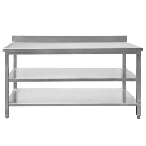 Stół Gastronomiczny Przyścienny z 2 Półkami 1800x700x850mm | MTP001760