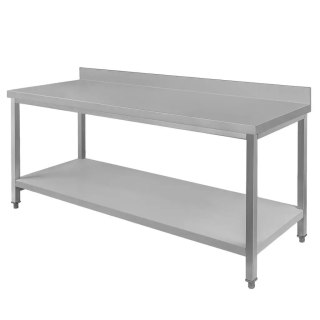 Stół Gastronomiczny Przyścienny z Półką 1800x600x850mm | MTP005090