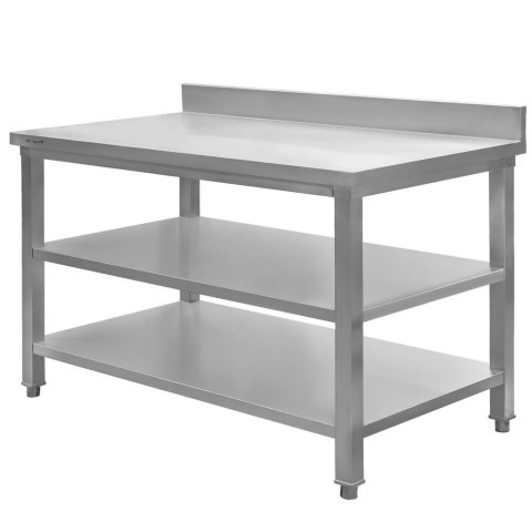 Stół Gastronomiczny Przyścienny z 2 Półkami 1200x600x850mm | MTP001762