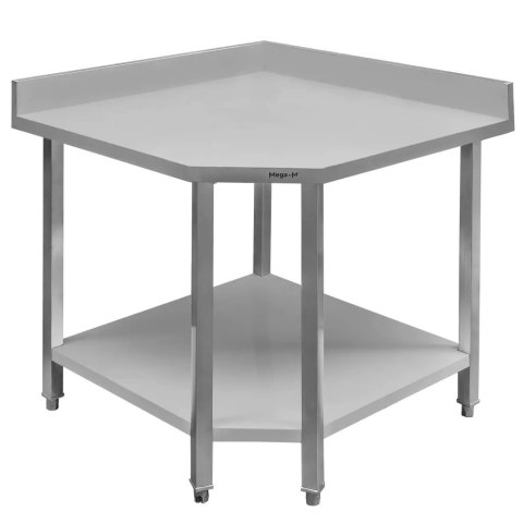 Stół Gastronomiczny Roboczy Narożny z Półką 90x70x85cm Stal Nierdzewna | MTP001687