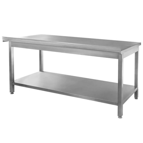 Stół Gastronomiczny Roboczy Spawany z Półką 200x70x85cm Stal Nierdzewna | MTP003804