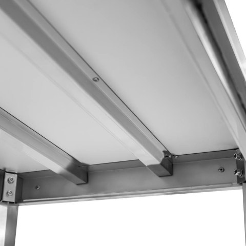 Stół Gastronomiczny Roboczy z 2 Półkami i Rantem 100x70x85 cm Stal Nierdzewna | MTP001757
