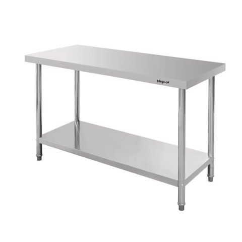 Stół Gastronomiczny ze Stali Nierdzewnej Centralny z Półką Standard 140x70x85 cm | MTP004378