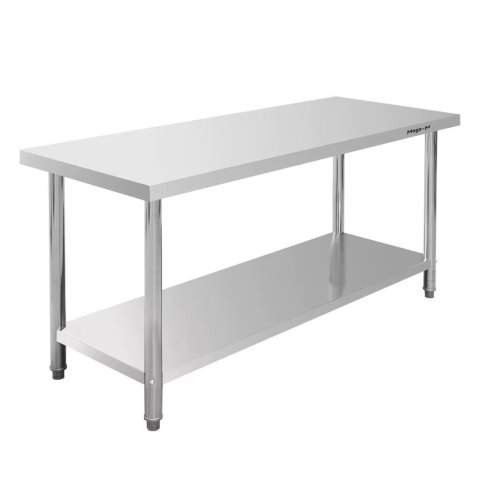 Stół Gastronomiczny ze Stali Nierdzewnej Centralny z Półką Standard 160x60x85 cm | MTP004374