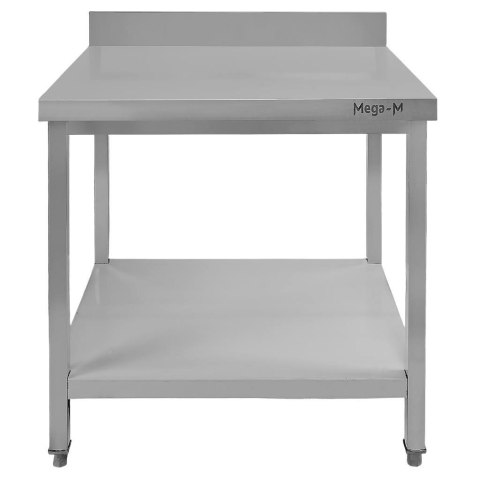 Stół Gastronomiczny ze Stali Nierdzewnej Przyścienny z Półką 80x60x85 cm | MTP005093