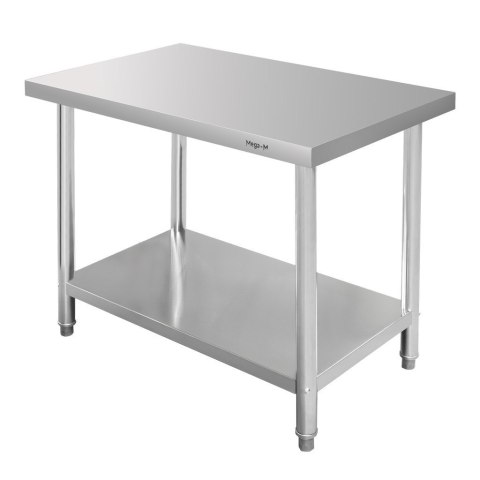 Stół Gastronomiczny ze Stali Nierdzewnej Przyścienny z Półką Standard 120x60x85 cm | MTP004384