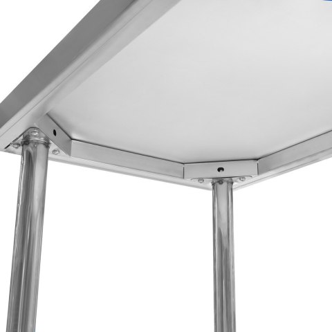 Stół Gastronomiczny ze Stali Nierdzewnej Przyścienny z Półką Standard 120x60x85 cm | MTP004384