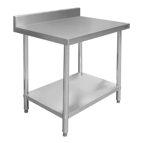 Stół Gastronomiczny ze Stali Nierdzewnej Przyścienny z Półką Standard 120x70x85 cm | MTP004390