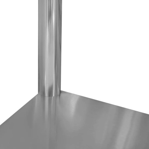 Stół Gastronomiczny ze Stali Nierdzewnej Przyścienny z Półką Standard 140x70x85 cm | MTP004391