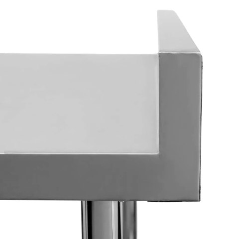 Stół Gastronomiczny ze Stali Nierdzewnej Przyścienny z Półką Standard 80x70x85 cm | MTP004388