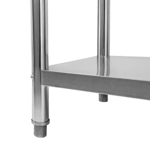 Stół Gastronomiczny ze Stali Nierdzewnej Przyścienny z Półką Standard 80x70x85 cm | MTP004388