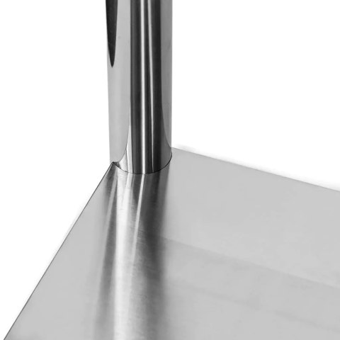 Stół Gastronomiczny ze Stali Nierdzewnej Przyścienny z Półką Standard 80x70x85 cm | MTP004388