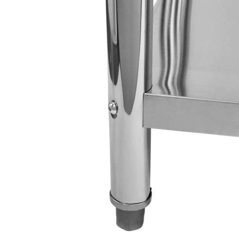 Stół Gastronomiczny ze Stali Nierdzewnej Przyścienny z Półką Standard 80x70x85 cm | MTP004388