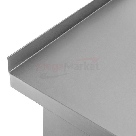 Stół Gastronomiczny ze Stali Nierdzewnej Przyścienny z Szafką 100x70x85 cm | MTP005810