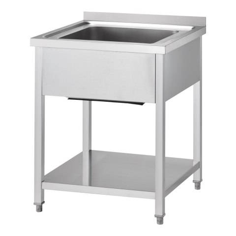Stół Nierdzewny ze Zlewem z Półką 600x700x850 | GREDIL 674067