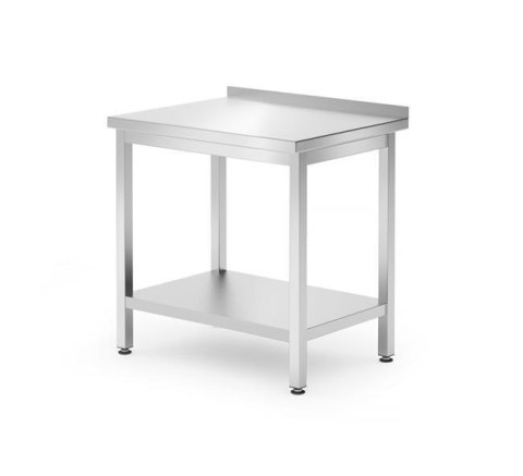 Stół Przyścienny z Półką Gastronomiczny Nierdzewny 600x600x850 | HENDI 817223