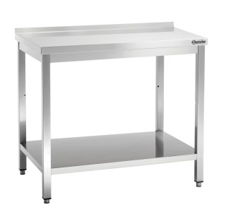 Stół Przyścienny z Półką Nierdzewny 1200x700x850mm | BARTSCHER 312127