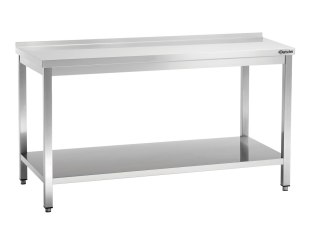 Stół Przyścienny z Półką Nierdzewny 1600x600x850mm | BARTSCHER 308166