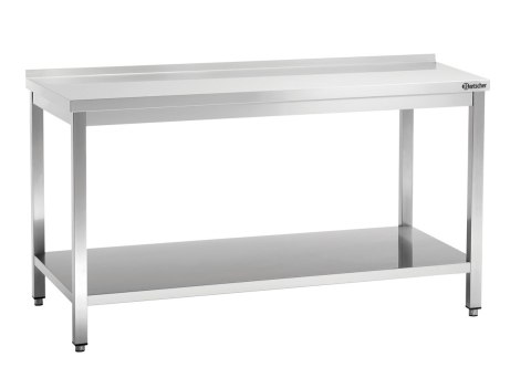 Stół Przyścienny z Półką Nierdzewny 1600x600x850mm | BARTSCHER 308166