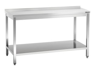 Stół Przyścienny z Półką Nierdzewny 1600x700x850mm | BARTSCHER 308167