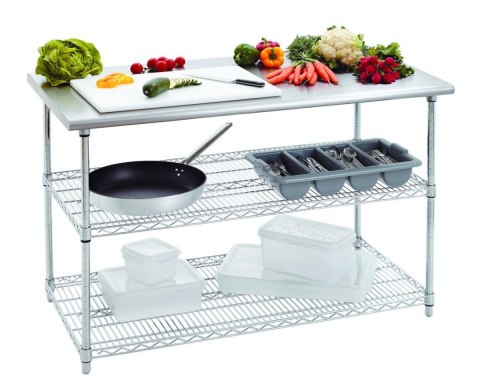 Stół Roboczy z Dwoma Półkami 1300x690x900mm | BARTSCHER 601153