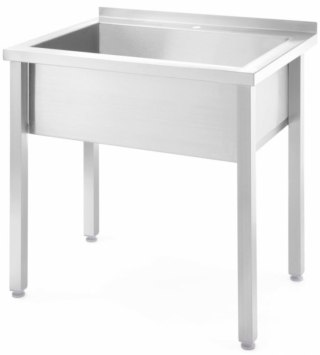 Stół z Basenem Jednokomorowym Basen Gastronomiczny Nierdzewny 80x60x85 | HENDI 816707