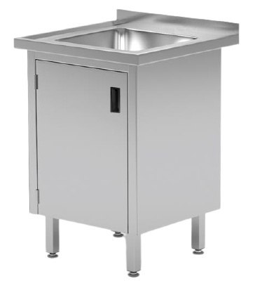 Szafka Nierdzewna ze Stali Nierdzewnej ze Zlewem 50x70 | HENDI 813539