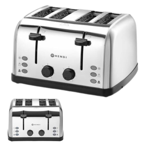Toster Na 4 Tosty do Hotelu Bufetu 1500W 295x335x180 | HENDI 261187