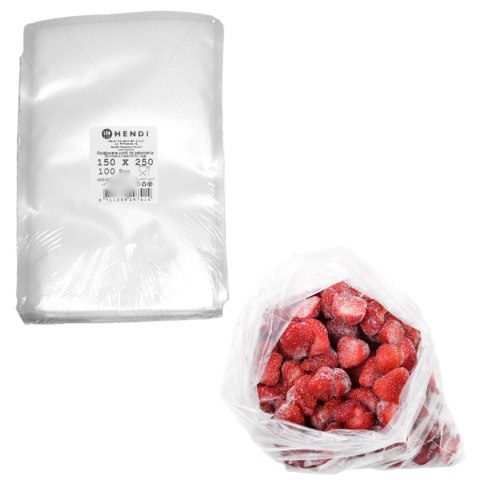 Worki do Pakowarki Komorowej Listowej Moletowane 15x25 cm | HENDI 297414