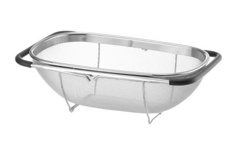 Cedzak Rozsuwany Na Zlew 360x240x115 mm Stalowy | HENDI 535219